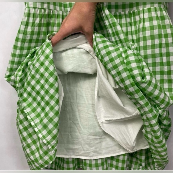 Draper James Green Gingham Midi Dress - Picture 14 of 16